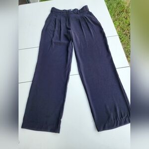 NWT Autres Filles Wide Leg Trouser High Rise  Black Pants 30x31 Sz M